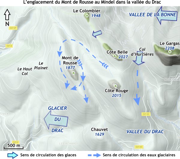 L'englacement de la région du Mont de Rousse au Mindel