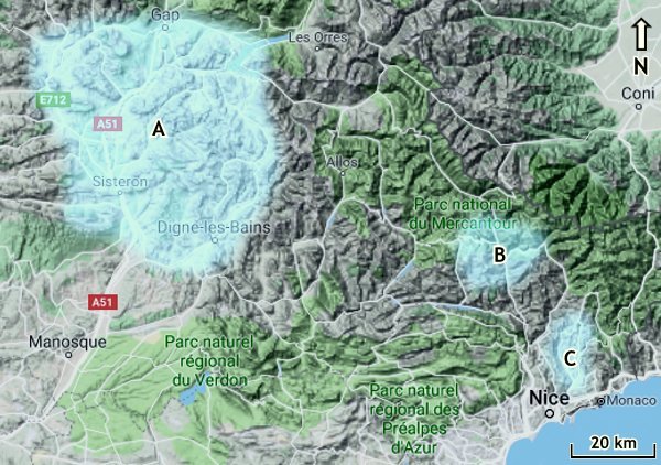 Les nappes glaciaires des Alpes du Sud