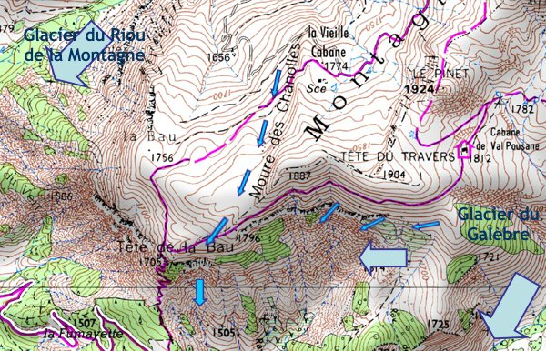 Le ravinement de la Tête de la Bau dans les Alpes de Haute-Provence