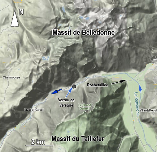 Rochetaillée dans la vallée de la Romanche en Isère