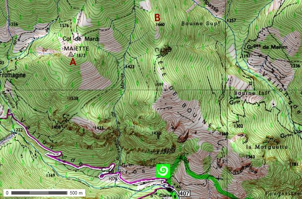 Les épaulements du vallon de Caïros (Alpes Maritimes)