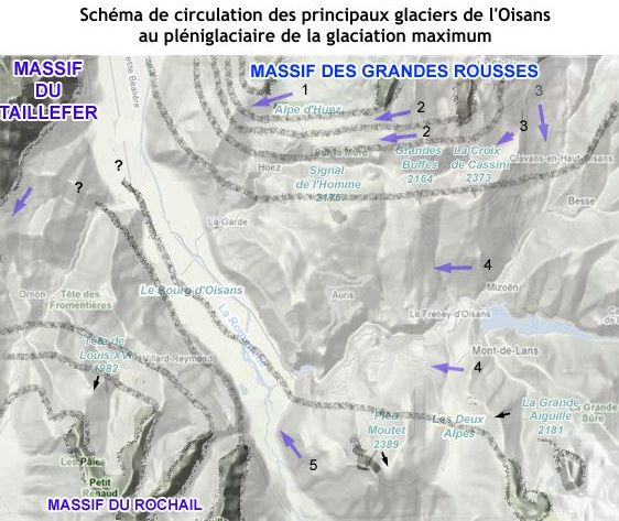 Les moraines des glaciers de l'Oisans en Isère