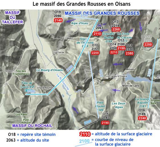 Le massif des Grandes Rousses dans l'Oisans, en Isère