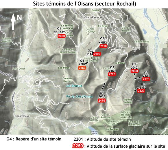 Carte de l'Oisans secteur Rochail