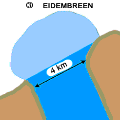 Lobe du glacier Eidembreen au Spitzberg