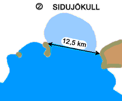 Le lobe terminal du glacier Sidujökull en Islande