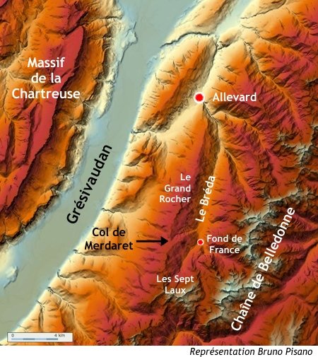 L'arête du Grand Rocher et le glacier du Bréda