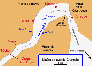 L'Isère en aval de Grenoble