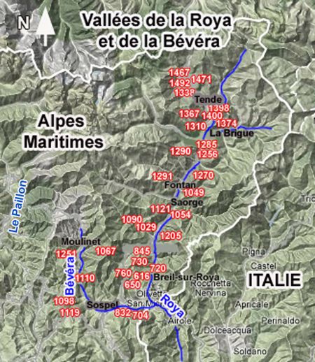 La Roya et la Bévéra dans les Alpes-Martimes