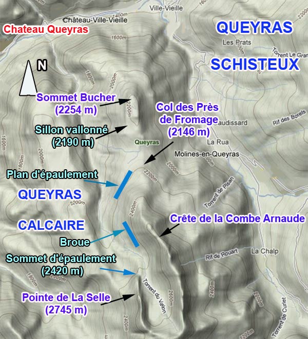 Vallée du Guil à la hauteur de Château-Queyras