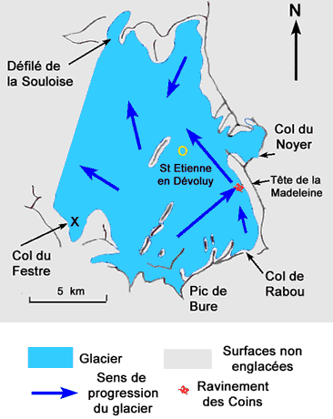 Le glacier würmien du Dévoluy (partie Est)