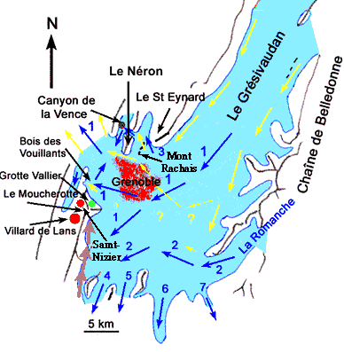 Les glaciers würmiens de l'ombilic grenoblois