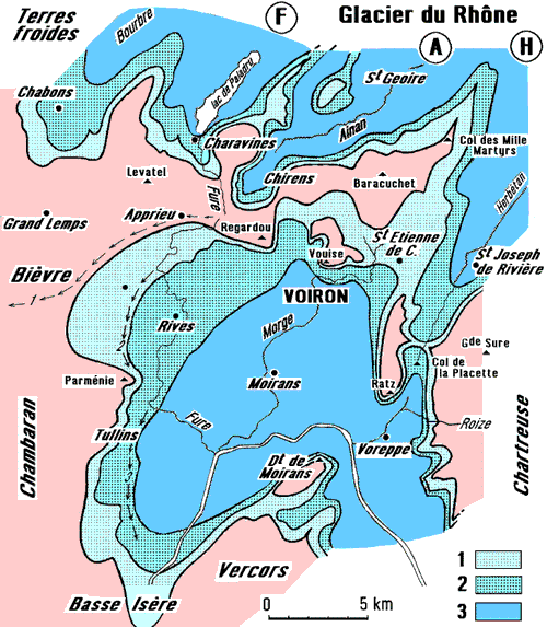 Carte de la jonction Rhône-Isère