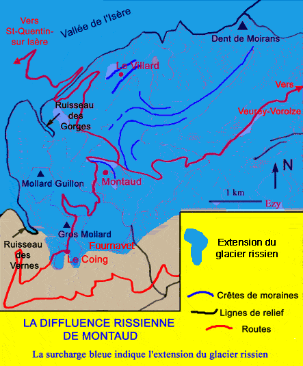 La diffluence rissienne de Montaud