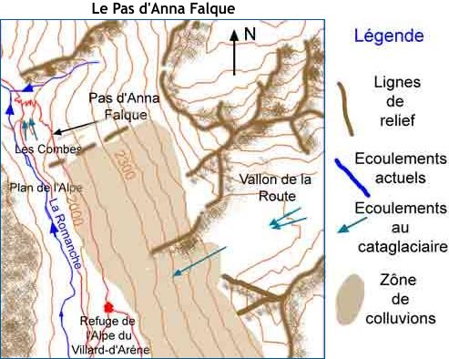 Croquis du pas d'Anna Falque