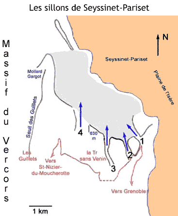 Les sillons de Seyssinet-Pariset en Isère