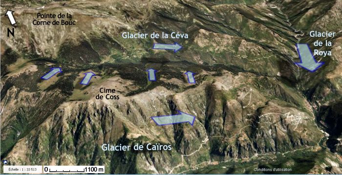 Les glaciers de Caïros et de la Céva (Alpes Maritimes)