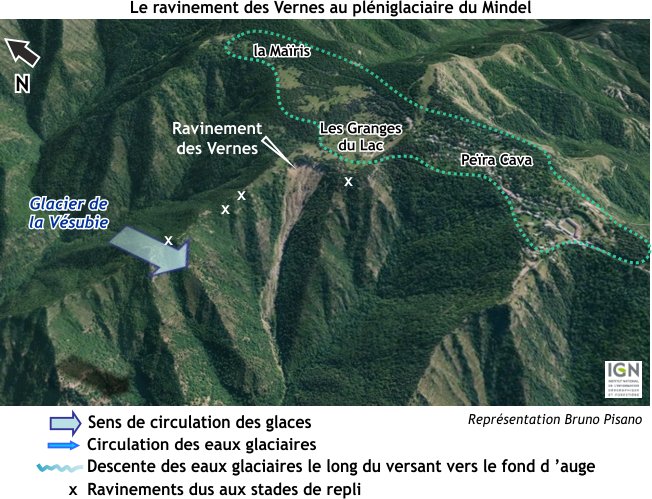 Le ravinement des Vernes dans les Alpes-Maritimes