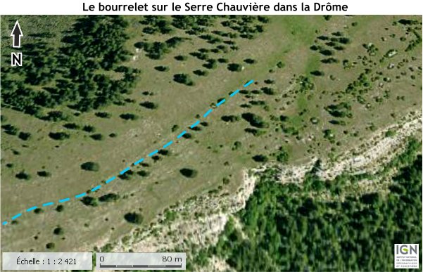L'extrémité SE de l'arête du Serre Chauvière dans la Drôme