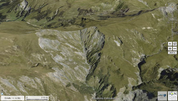 Le ravinement de Cornélion dans la Tarentaise