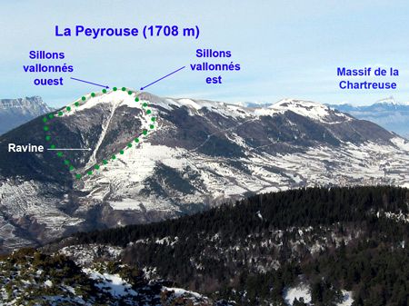 Chalanche de La Peyrouse au dessus de La Mure (Isère)