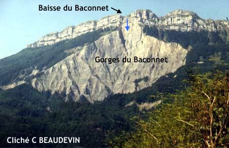 La chalanche des Gorges du Baconnet