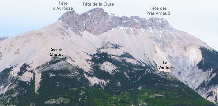 Les épaulements de Serre Chutet et de la Voulue dans le Dévoluy