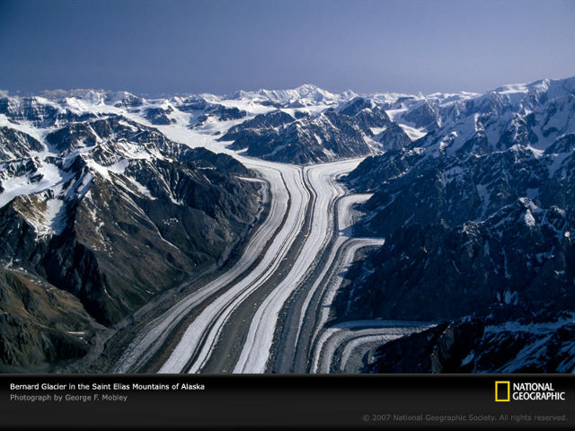 Le glacier Barnard en Alaska