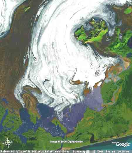 Le glacier Bering, en Alaska, tourmenté par un surge