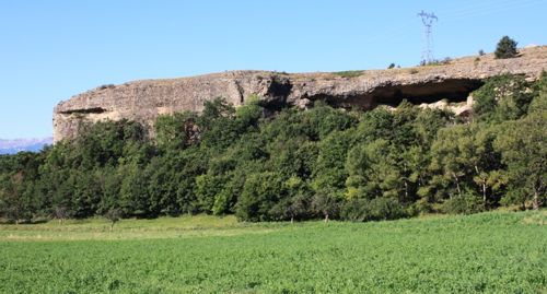 Le rebord escarpé de la terrasse inférieure de Châteauroux