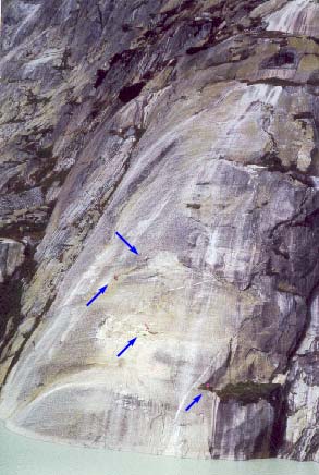Erosion par abrasion au col du Grimsel (Suisse)