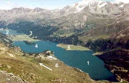 Lacs en Engandine en Suisse