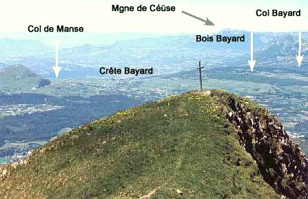 Le col Bayard vu vers Gap à partir du Palastre (Hautes-Alpes)