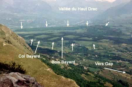 Le col Bayard vu vers le haut Drac (Hautes-Alpes)