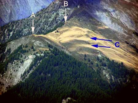 L'épaule sud-ouest du Roc d'Alibrandes