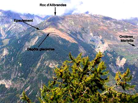 L'épaule sud-ouest du Roc d'Alibrandes