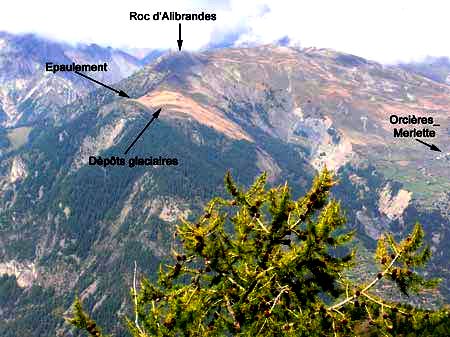 L'épaule sud-ouest du Roc d'Alibrandes