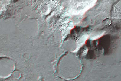 Le cratère du Sablier sur Mars (Hourglass glacier)