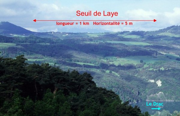 Le seuil de Laye dans la vallée du Drac en Isère
