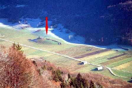 Drumlin dans la vallée du col du Frêne (Savoie)