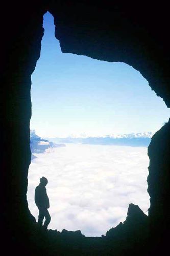 La grotte Vallier au-dessus de Grenoble en Isère