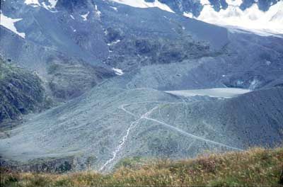 Vallum terminal du glacier d'Arsine