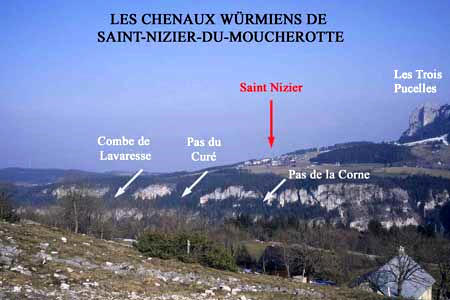Les chenaux würmiens de St Nizier du Moucherotte Les chenaux würmiens de St Nizier du Moucherotte