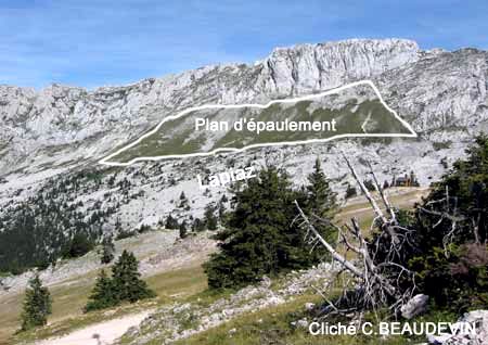 Plan d'épaulement sous la Grande Moucherolle