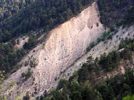 Dépôt glaciaire sur la Crête de la Lette (Alpes-Maritimes)