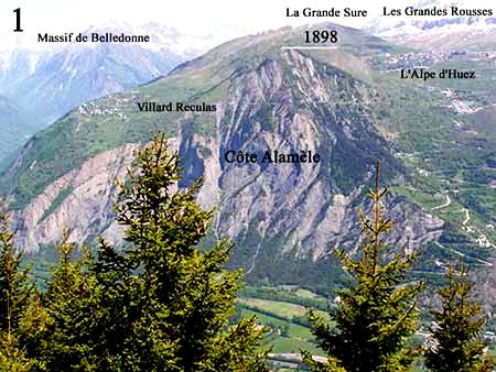 Le ravinement de la Côte Alamèle au Bourg d'Oisans