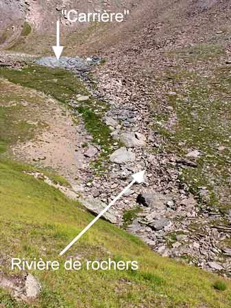 "Rivière de rochers" au col Vieux (Queyras, Hautes-Alpes)