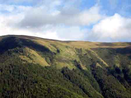 Haut du versant d'érosion de l'Eau d'Olle