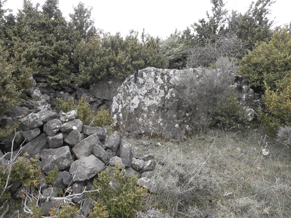 Bloc erratique en roche basaltique