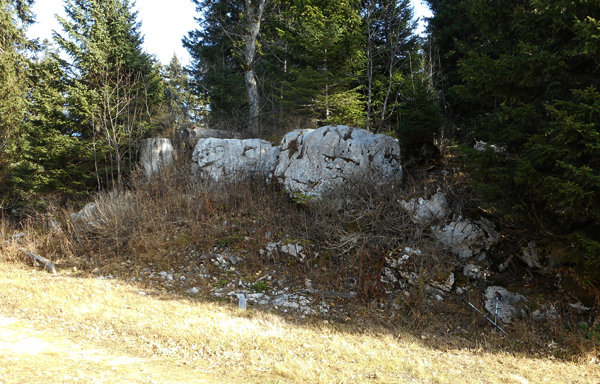 Blocs erratiques aux Egarlettes dans le Vercors